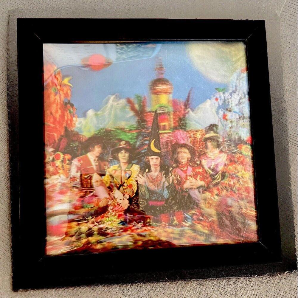 1967 VARI VUE SATANIC MAJESTIES REQUEST FRAMED UNUSED ALBUM COVER INSERT NOS